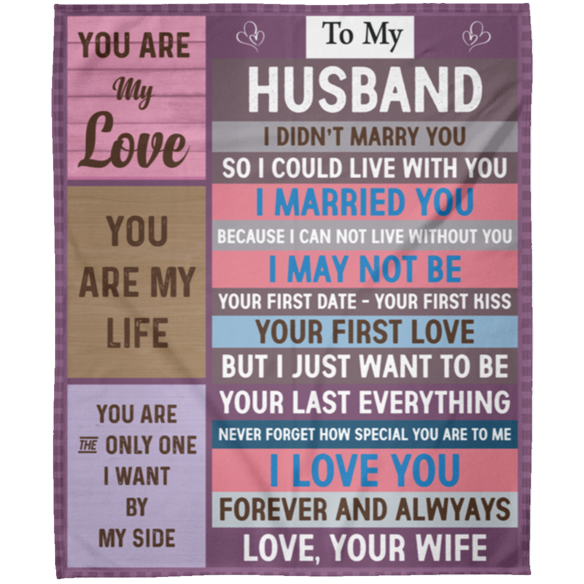 To My Husband | You Are My Love | FLM Arctic Fleece Blanket 50x60