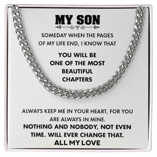 To My Son | Love And Appreciation | Cuban Link Chain