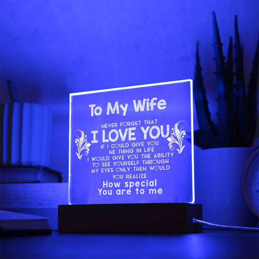 To My Wife | How Special You Are | Square Acrylic Plaque